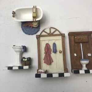 4 piece Victorian Dollhouse Furniture ‘Avon’ Collectables Powder Room